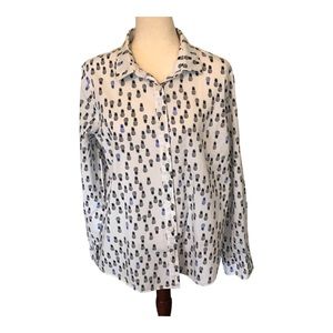 J Crew Pineapple Breezy Blouse